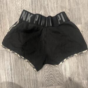 Victoria's Secret PINK black & grey leopard print shorts